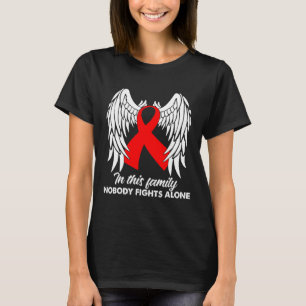 In This Family Nobody Fights Alone Blood Cancer Aw T-Shirt