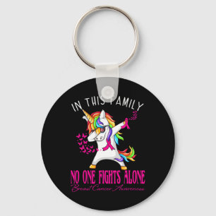 In This Family Nobody Fights Alone Breast Cancer A Keychain