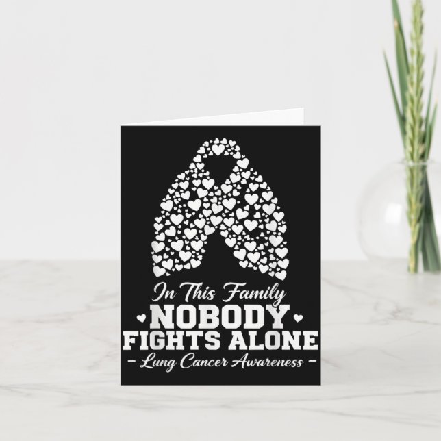 In This Family Nobody Fights Alone Lung Cancer Shi Card (Front)