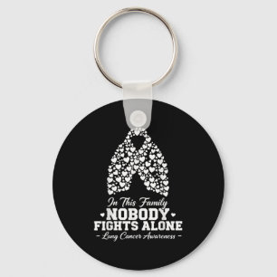 In This Family Nobody Fights Alone Lung Cancer Shi Keychain