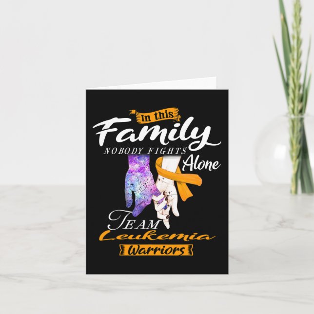 In This Family Nobody Fights Alone Team Leukaemia  Card (Front)