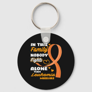 In This Family Nobody Fights Alone Team Leukaemia Keychain