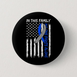 In This Family Nobody Fights Diabetes Alone Usa Fl 2 Inch Round Button