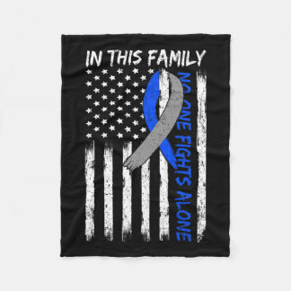 In This Family Nobody Fights Diabetes Alone Usa Fl Fleece Blanket