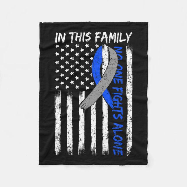 In This Family Nobody Fights Diabetes Alone Usa Fl Fleece Blanket (Front)