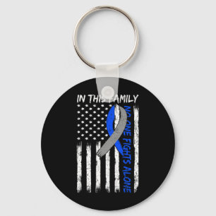 In This Family Nobody Fights Diabetes Alone Usa Fl Keychain