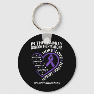 In This Family Nobody Fights Epilepsy Awareness Al Keychain