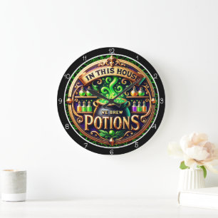 In This House Brew Potions Large Clock