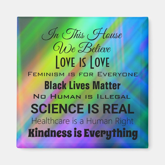 In this House... Human Rights Magnet (Front)