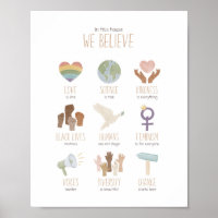 In This House We Believe Black Lives Matter Poster