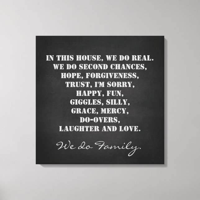 In this House We Do Family Quote Print (Front)