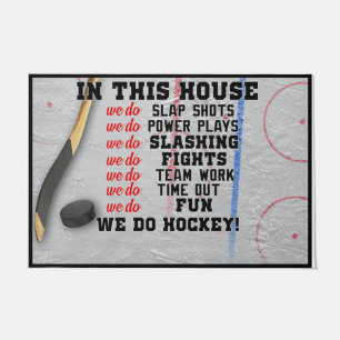 In This House We Do Hockey Doormat