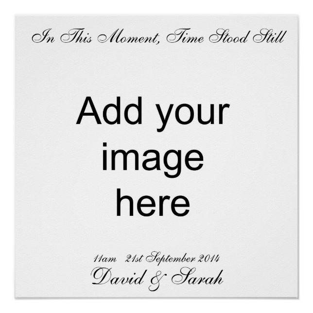 In this moment, time stood still - Wall Art (Front)