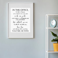 In This Office, We’re a Team – Inspirational Work