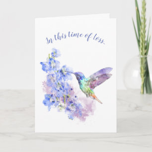 In this Time of Loss, Scripture Comfort Bird Card