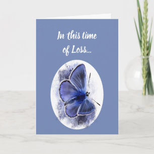 In this Time of Loss, Scripture Comfort Butterfly Card