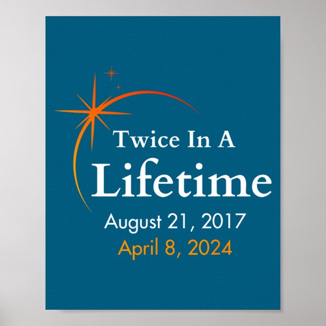 In Total Solar Eclipse Astronomy Twice Poster (Front)