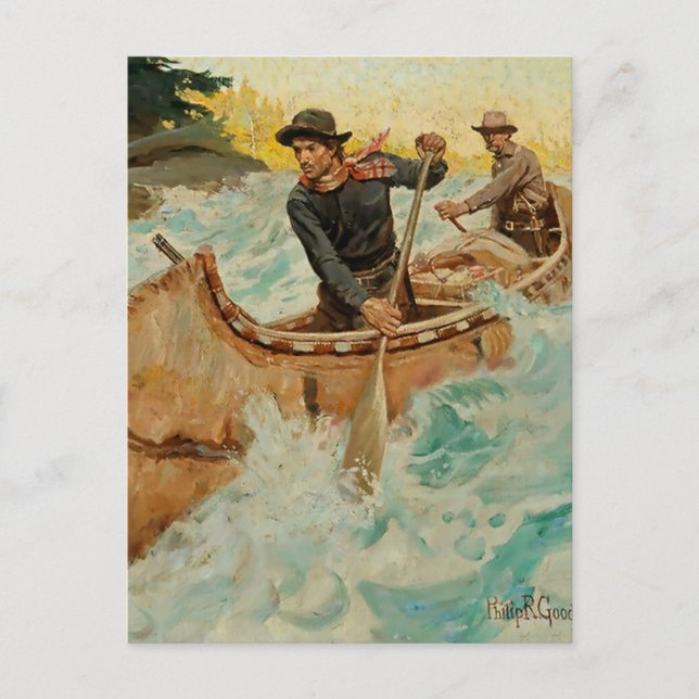 In Troubled Waters Western Art by Philip R Goodwin Postcard (Front)