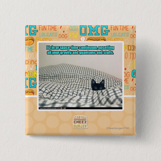 In ur Space Time Continuum 2 Inch Square Button (Front)