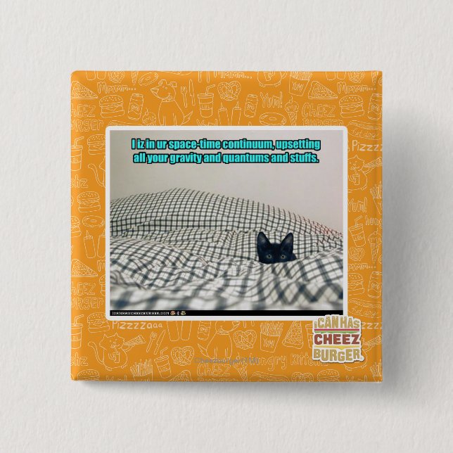 In ur Space Time Continuum 2 Inch Square Button (Front)