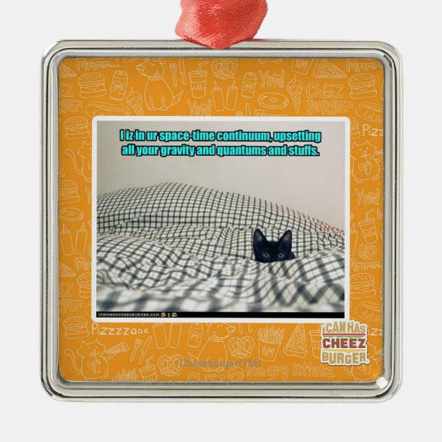In ur Space Time Continuum Metal Ornament (Front)