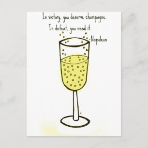 In victory, you deserve champagne print by jill postcard