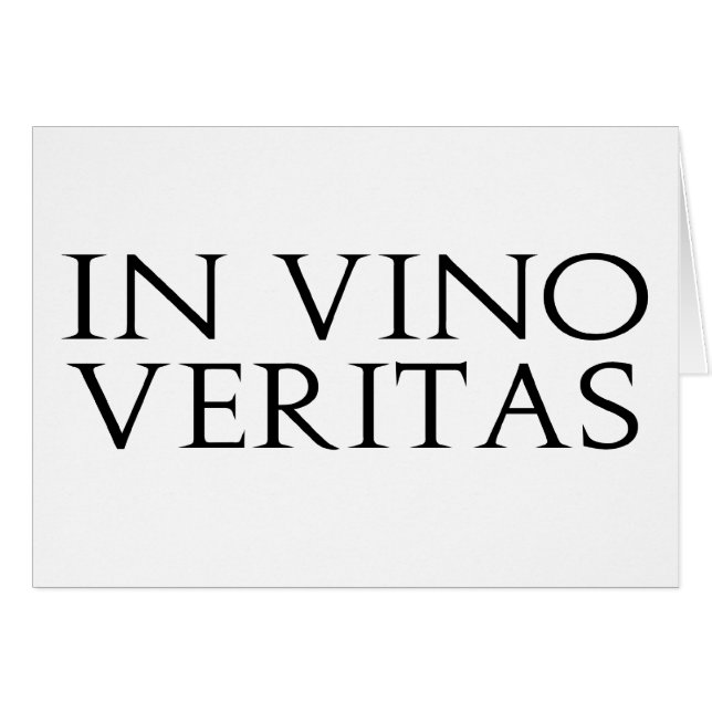 In Vino Veritas Card (Front Horizontal)