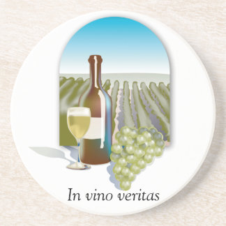 In vino veritas dessous de verre de vin