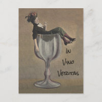 In vino veritas - In wine, truth cute fun Postcard