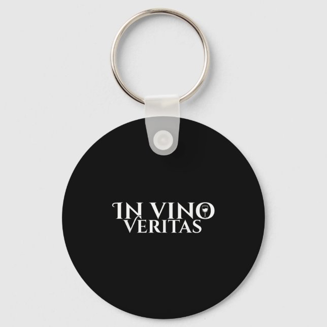 In Vino Veritas _ Latin _ Ancient Rome _ Wine Love Keychain (Front)