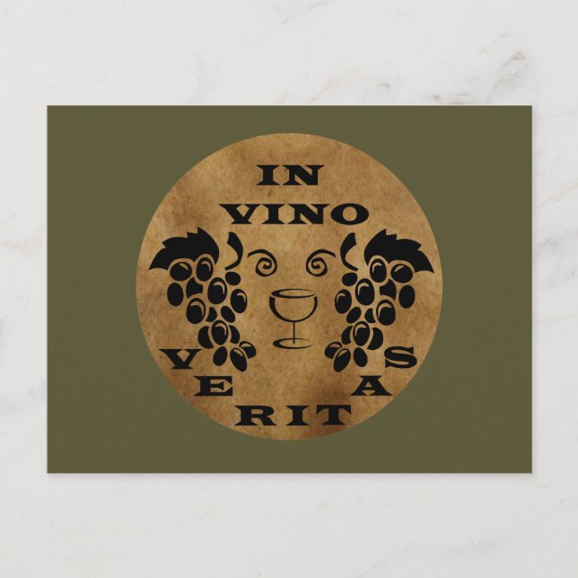 In vino veritas postcard (Front)