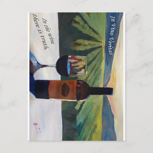 In Vino Veritas - The truth is in the wine Postcard (Front)