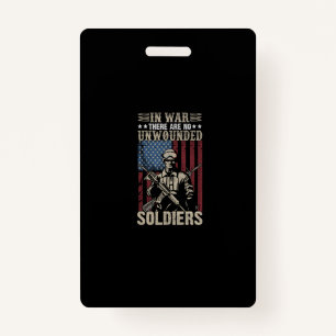 in war there are no unwounded soldiers badge