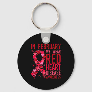In Wear February Red Heart Disease Awareness Keychain