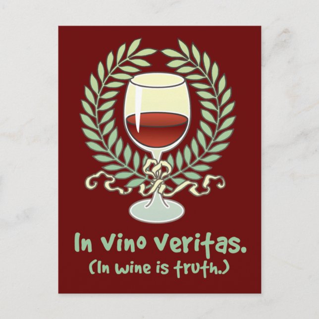 In Wine Is Truth Postcard (Front)