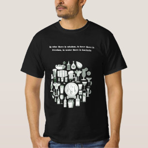 "In wine is wisdom " print trendy men T-shirt