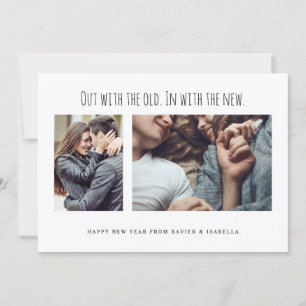 In With The New Photo New Year Holiday Card