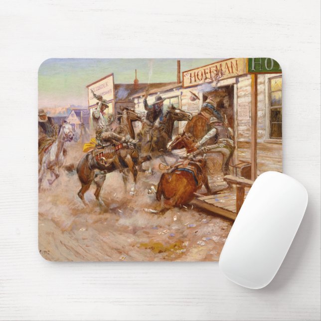 In Without Knocking, 1909 by Charles M Russell Mouse Pad (With Mouse)
