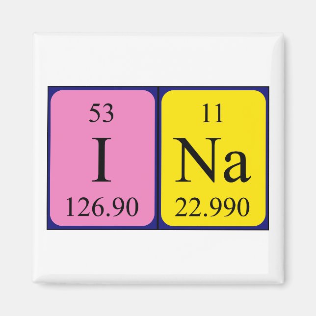 Ina periodic table name magnet (Front)