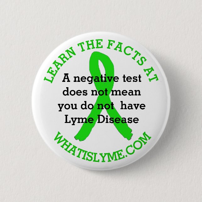 Inaccurate Lyme Disease Testing Facts button (Front)