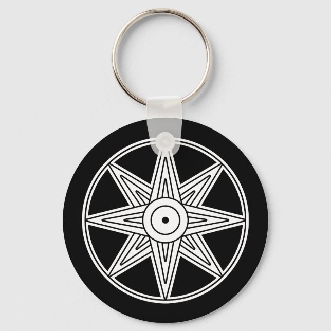 Inanna Star Symbol Keychain (Front)