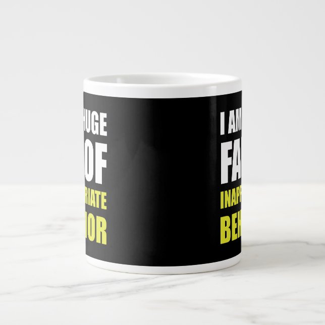 Inappropriate Behaviour Large Coffee Mug (Front)