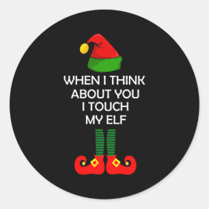 Inappropriate Christmas Shirt Funny Xmas  Classic Round Sticker