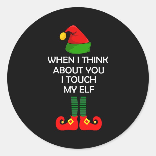 Inappropriate Christmas Shirt Funny Xmas  Classic Round Sticker (Front)