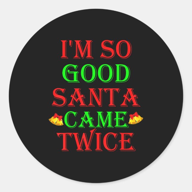 Inappropriate Christmas Shirts Uni Adult Black Sma Classic Round Sticker (Front)