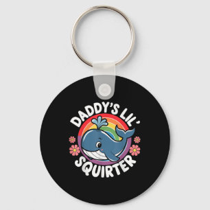 Inappropriate Funny Daddys Lil Squirter Embarring  Keychain