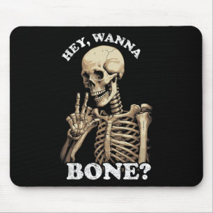 Inappropriate Halloween For Men Women Skeleton Mouse Pad
