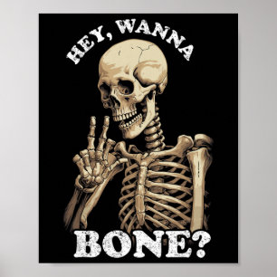 Inappropriate Halloween For Men Women Skeleton  Poster