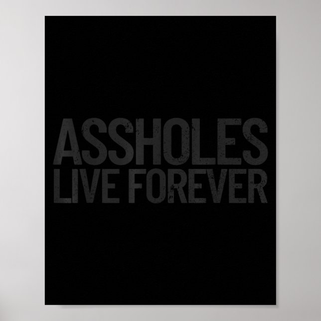 Inappropriate Humour Co Holes Live Forever Funny Poster (Front)
