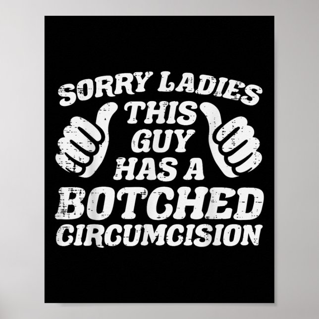 Inappropriate This Guy Botched Funny Cringe Humour Poster (Front)